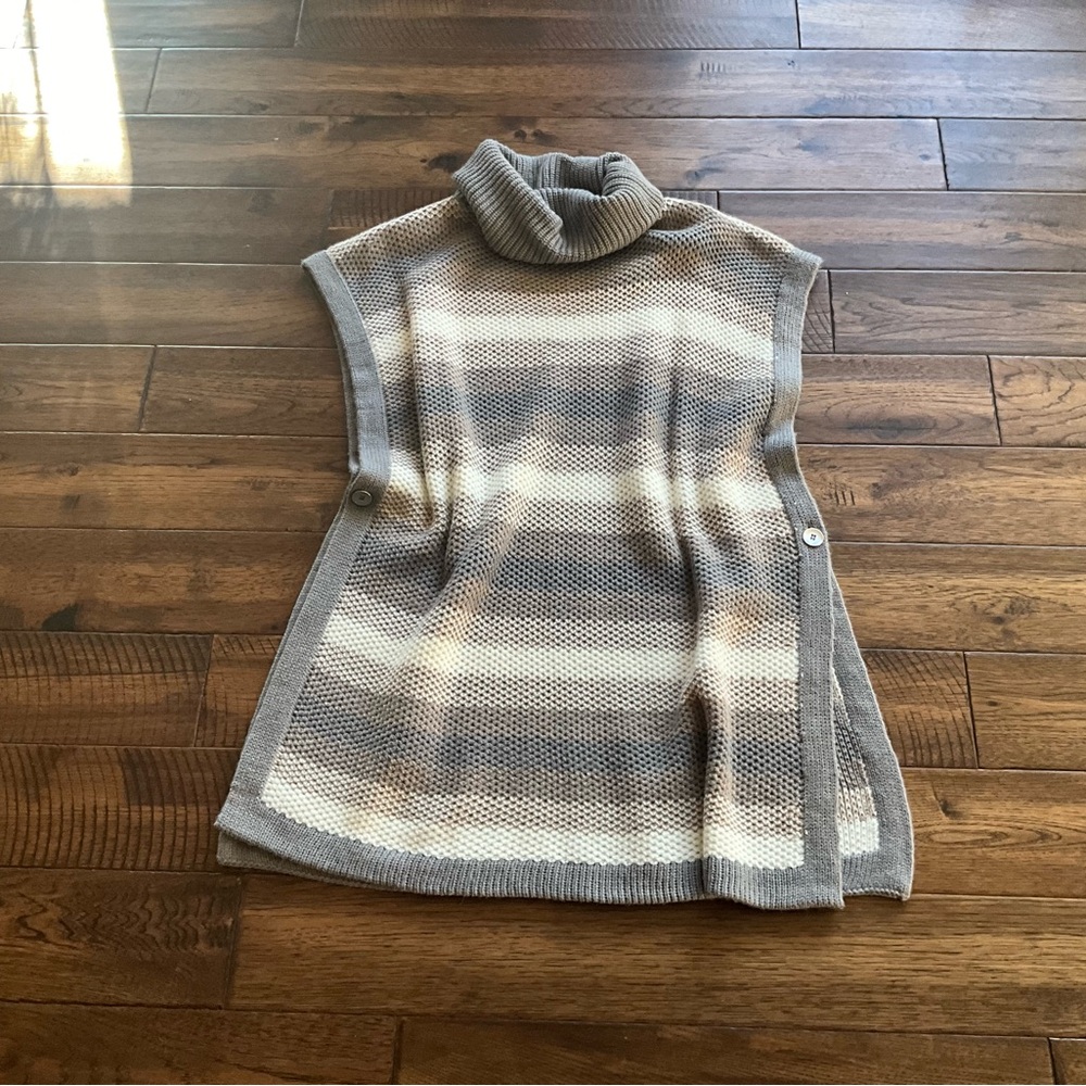 Calvin Klein Tunic Gray & Cream Women's Sweater OSM